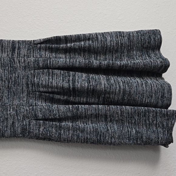 Ganni Anthropologie Pinnacle Tweed Knit Ruffle Mock Neck Fit and Flare Dress LP - Picture 5 of 11